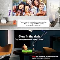 Vista 4 de 3 Pack ONEBOM Silicone Protective Remote Case Cover, Silicone Control Cover Skin Glow in The Dark(Green&Purple&Orange)