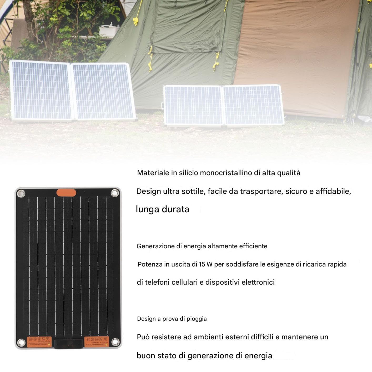 Chargeur Solaire Charge sans Fil étanche extérieur avec Alimentation