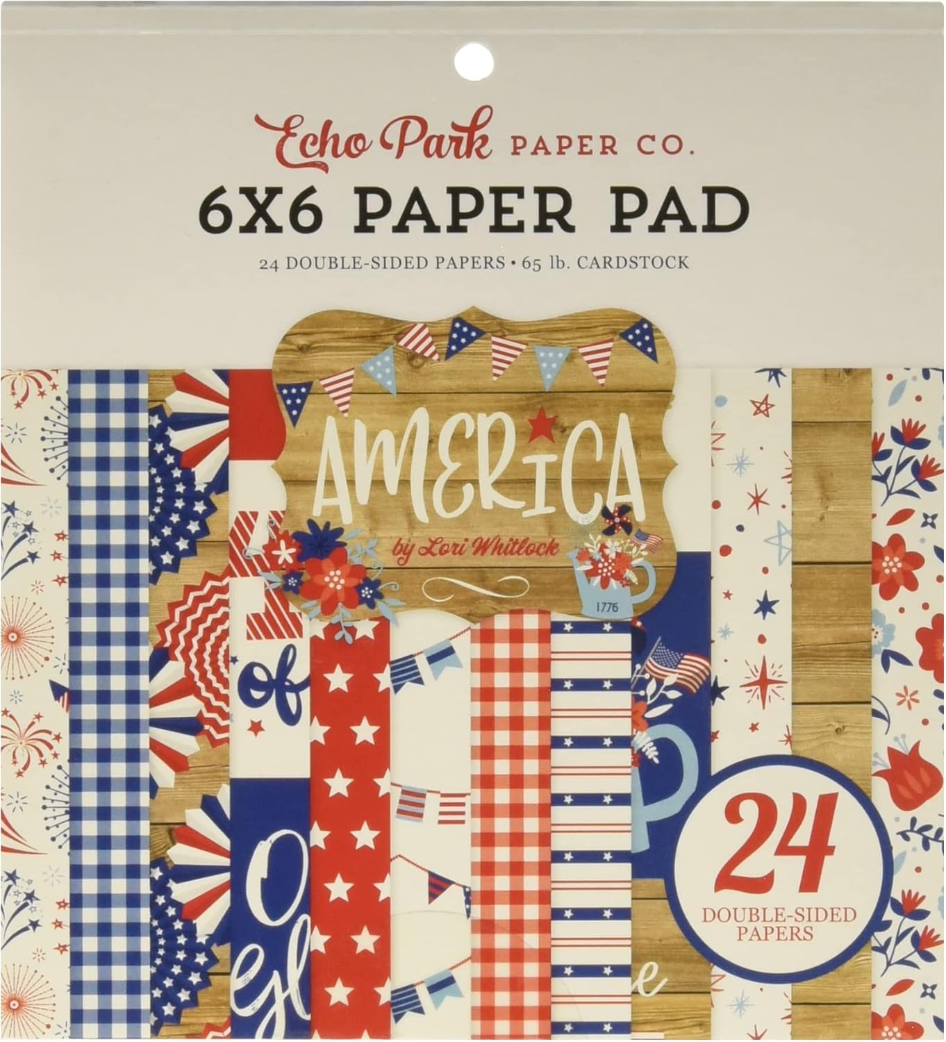 Amazon.com: Echo Park Paper Company America 6x6 Pad paper, us:one size ...