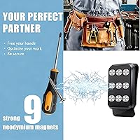 Vista 4 de Soporte magnético para herramientas, funda de herramientas súper fuerte, clip de cinturón magnético de neodimio, funda de cuero para tornillos