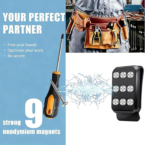 Miniatura 4 de Soporte magnético para herramientas, funda de herramientas súper fuerte, clip de cinturón magnético de neodimio, funda de cuero para tornillos,
