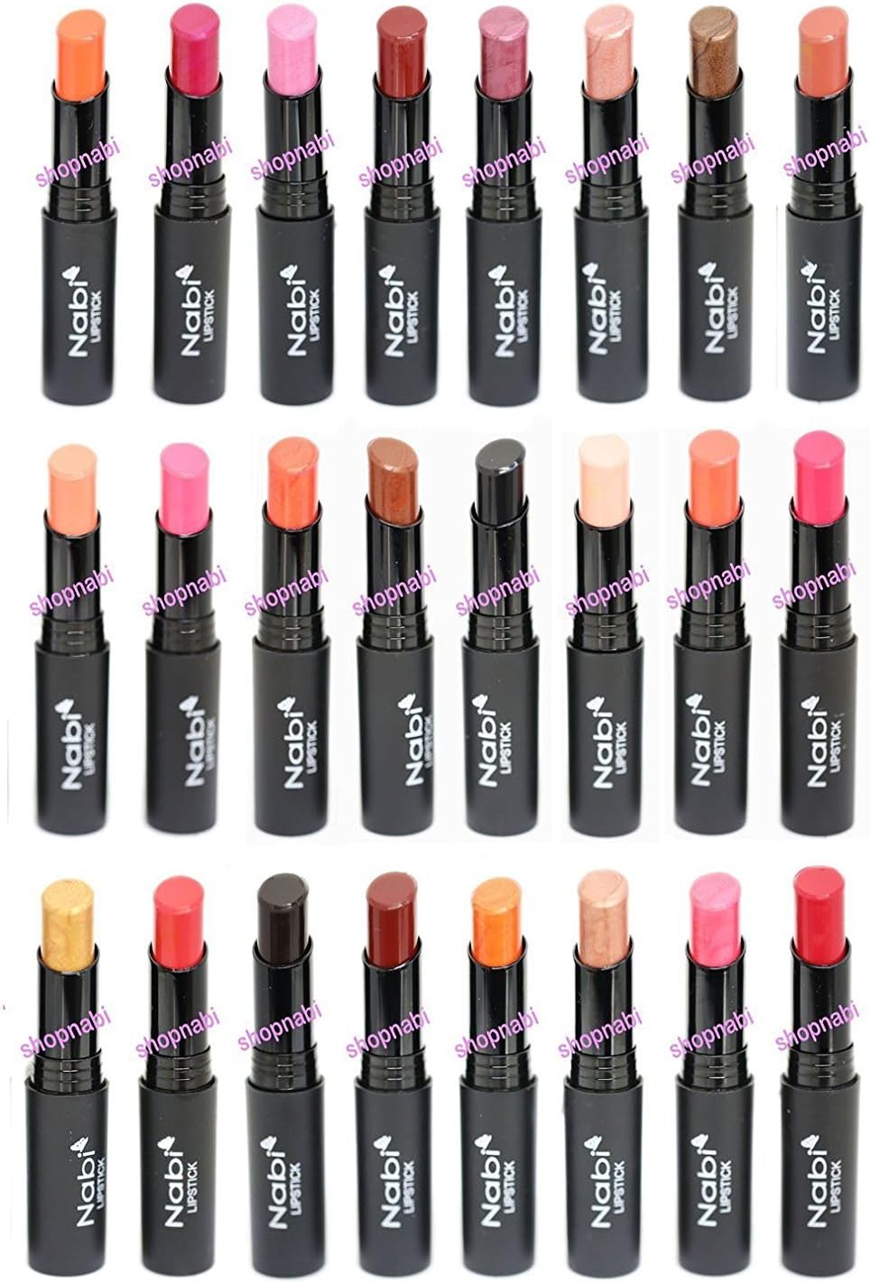 24pc Lipstick Nabi Round Lipsticks