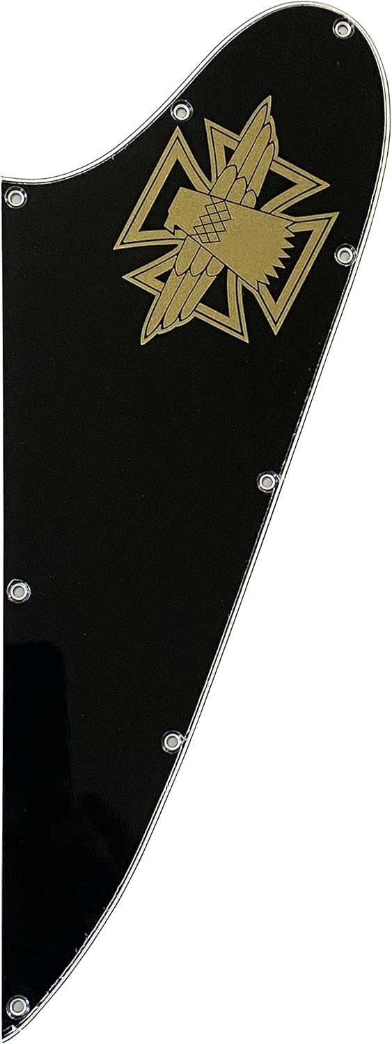 Electric Guitar Pickguard For Gibson Thunderbird Firebird"Logo" Style (3 Ply Black -2)