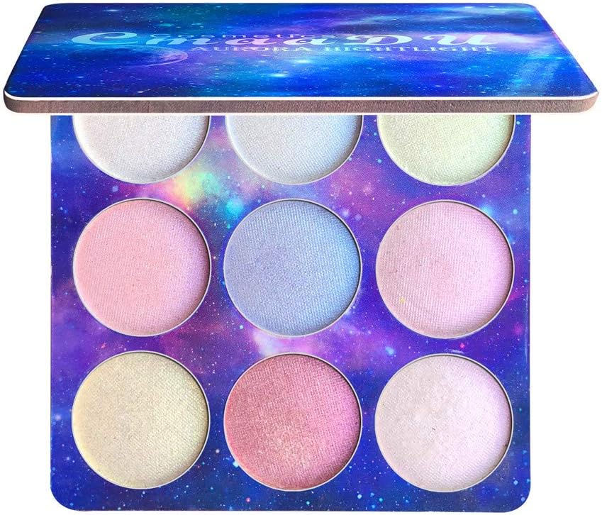 Maxpex Highlight New Eyeshadow Palette 9 Colours Highlight Makeup Revolution Shimmer Matte Nudes Ultra Eyeshadow Waterproof Long Lasting Flawless Shadow Kit Set Professional Box