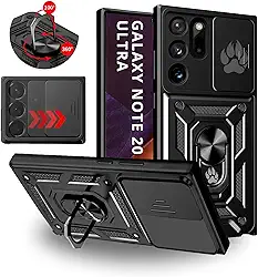 Capa Capinha Armor Anti Impacto Ring Luxo Para Galaxy Note 20 Ultra (Tela 6.9) + Anel Giratório + Proteção De Câmera - Proteção Militar