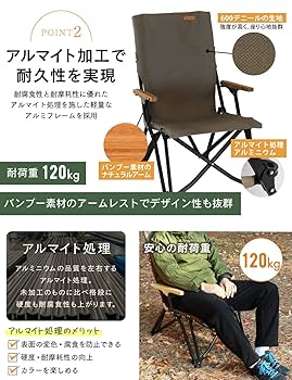 Amazon.co.jp: PYKES PEAK (パイクスピーク) アウトドア チェア