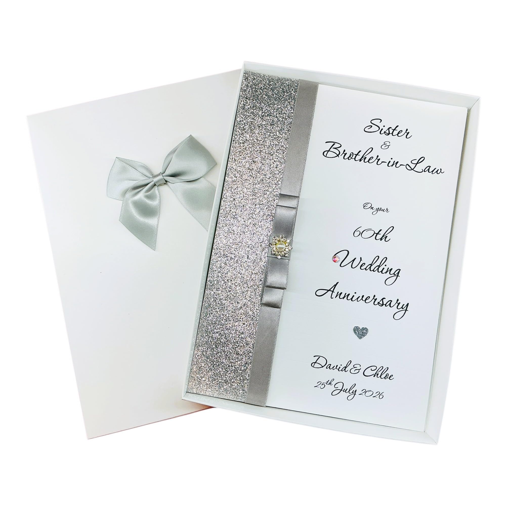 Sister & Brother-In-Law 60th Diamond Wedding Anniversary Card - LB 155