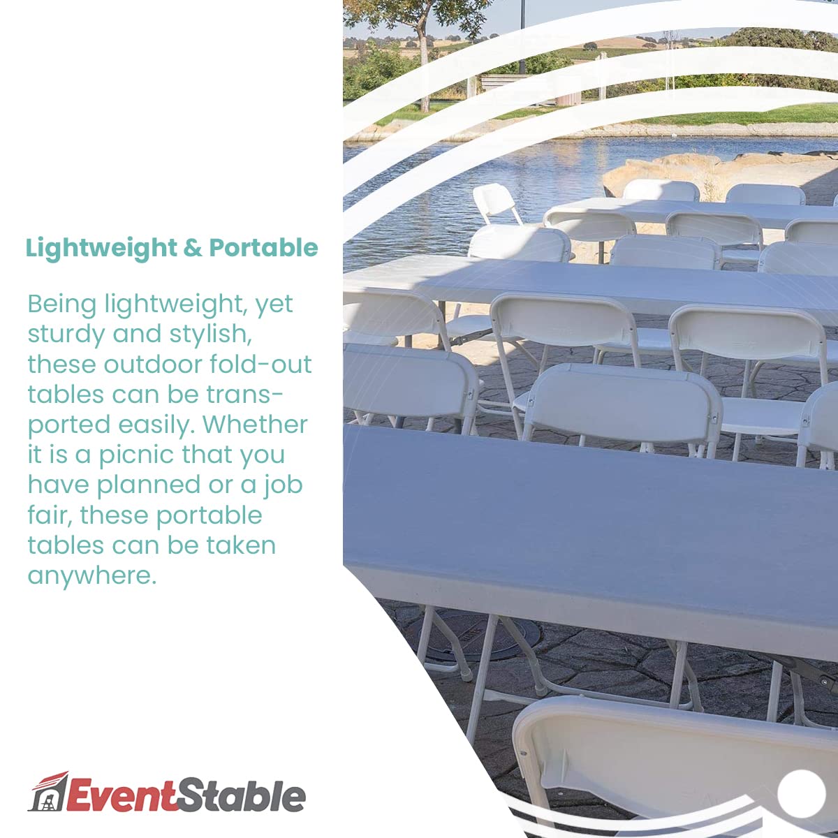 Amazon.com: EventStable Titan Series Plastic Folding Table (5, 18