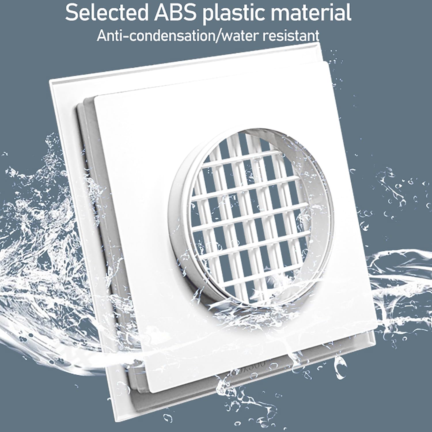 Cubierta de Ventilación de Aire Con Persiana de Doble Capa Para Pared o Techo, Rejilla de Salidas de Aire 8'' X 8'' - 4", Pared Lateral Y Techo, Difusor Cubierta Conducto Ventilación HVAC, Blanco