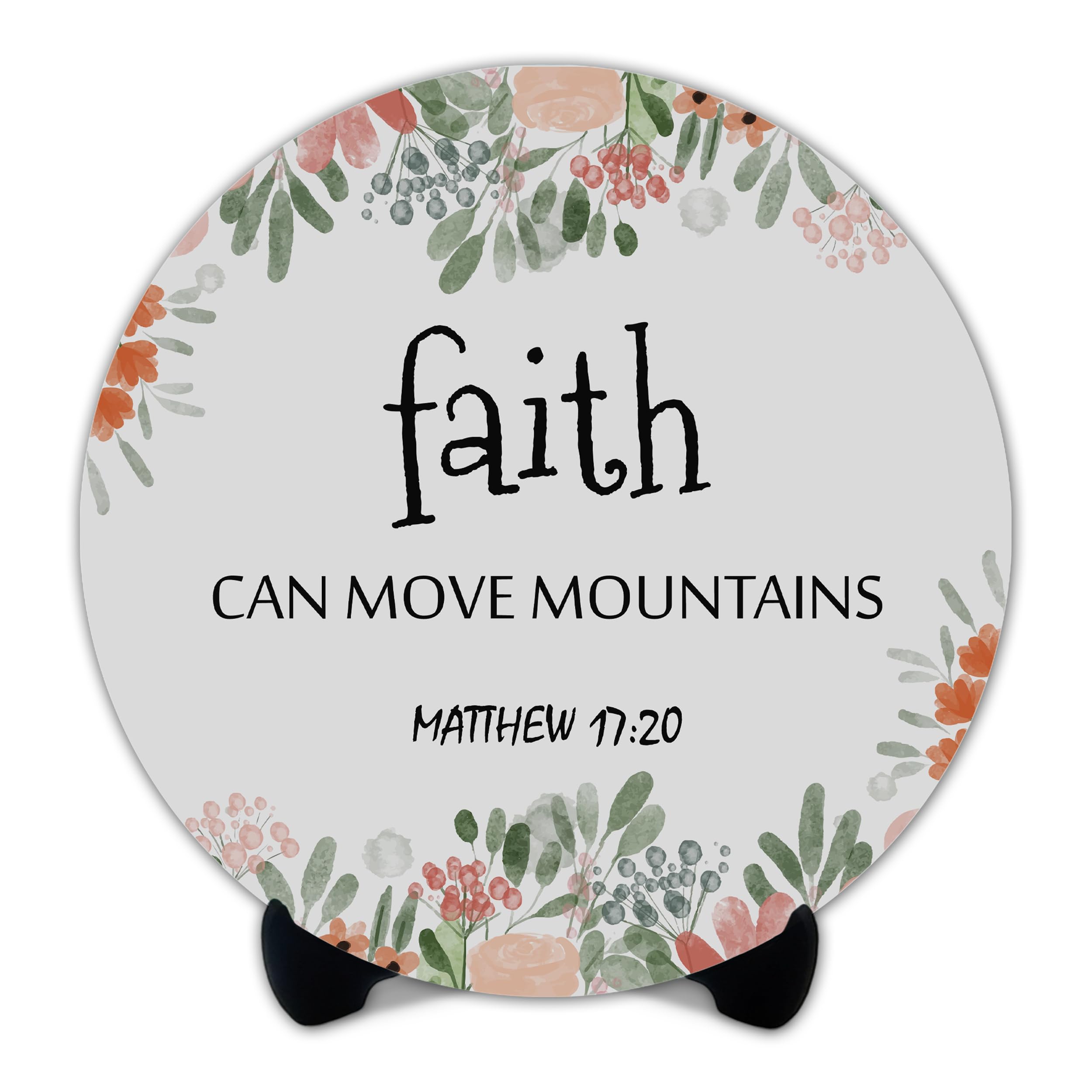 AR Creative Faith Can M - Bible Verse Wooden Showpiece for Study Table, Book Shelf, Office Desk, Home Decoration, Bible Quotes MDF Wooden Gift, Bible Verse, Home, Office Decor, (6.5 inch x 6.5 inch)