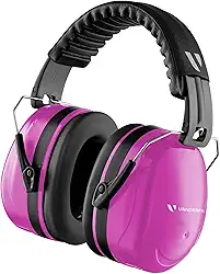 Abafador de Ruidos Adultos – Protetor auditivo Dobrável com Cancelamento de Ruído – Perfeito para Trabalhar & Jardinagem – Homens e Mulheres – Rosa