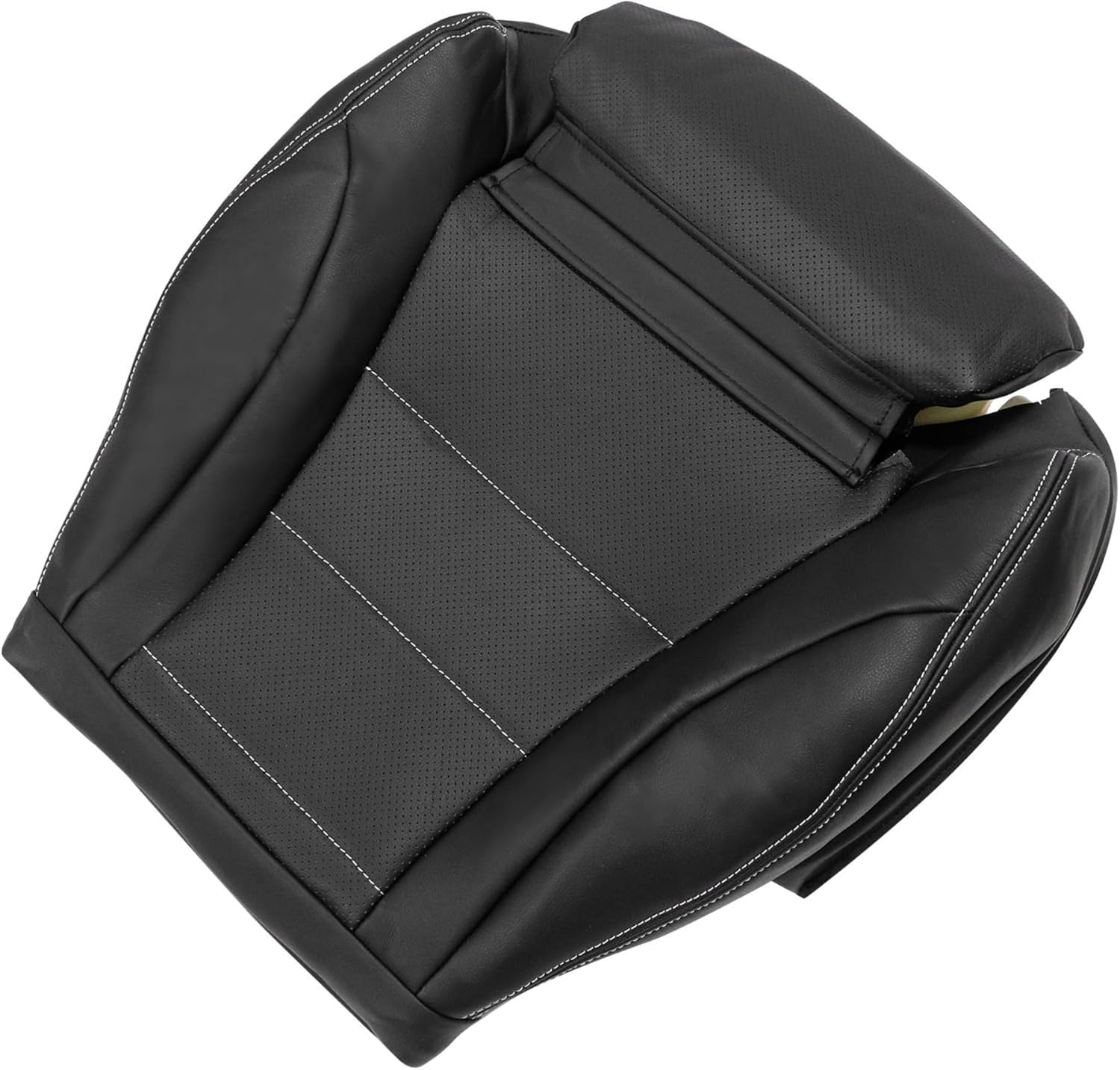 GXARTS Driver Side Bottom Perforated Leather Seat Cover Replacement Black Fit for Mercedes Benz C Class C250 C300 C350 C350e C400 GLC300 GLC300e GLC350e GLC43 AMG GLC63 AMG S 2015 2016 2017-2021