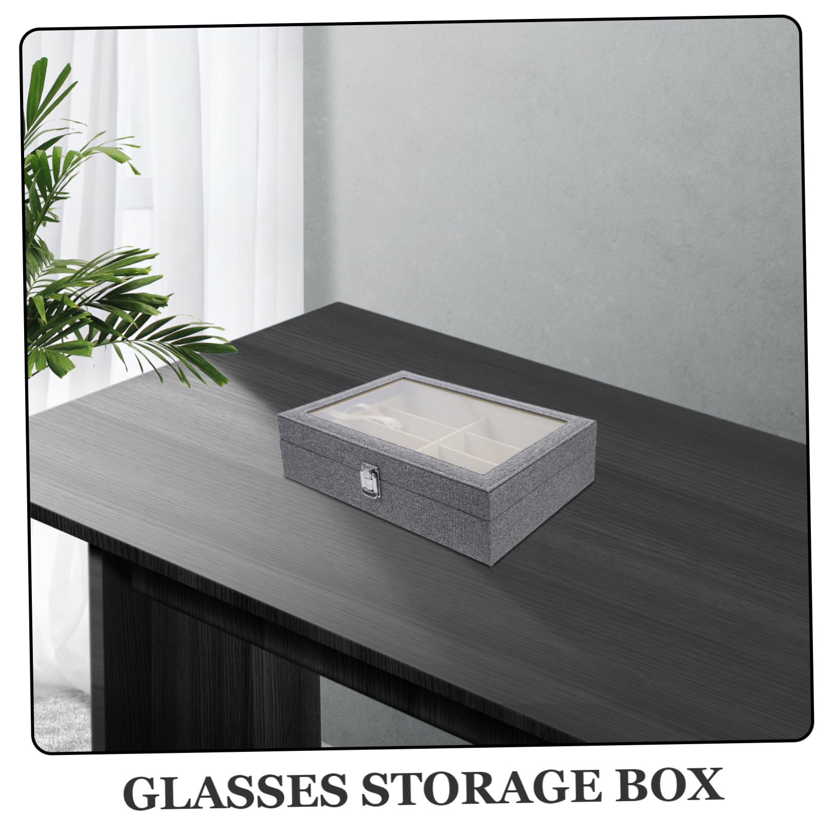 POPETPOP Caja para Guardar Gafas De Compartimentos Organizador De Gafas y Bandeja para Joyas