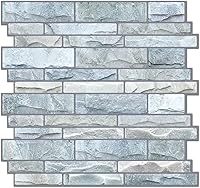 Vista 1 de STICKGOO Protector contra salpicaduras de 10 hojas para despegar y pegar, azulejos autoadhesivos de pared de 12"X12", protector contra salpicaduras