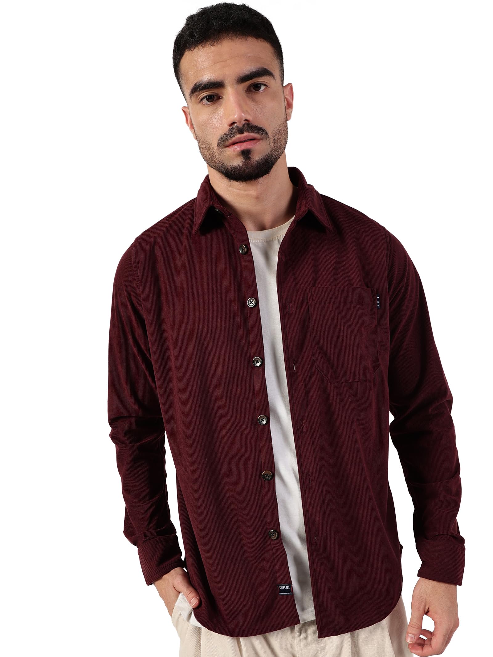 thomas scott Men's | Corduroy | Full Sleeve | Slim Fit | Polyester-Blend | Single Pocket | Spread Collar | Casual Shirt-picture-37