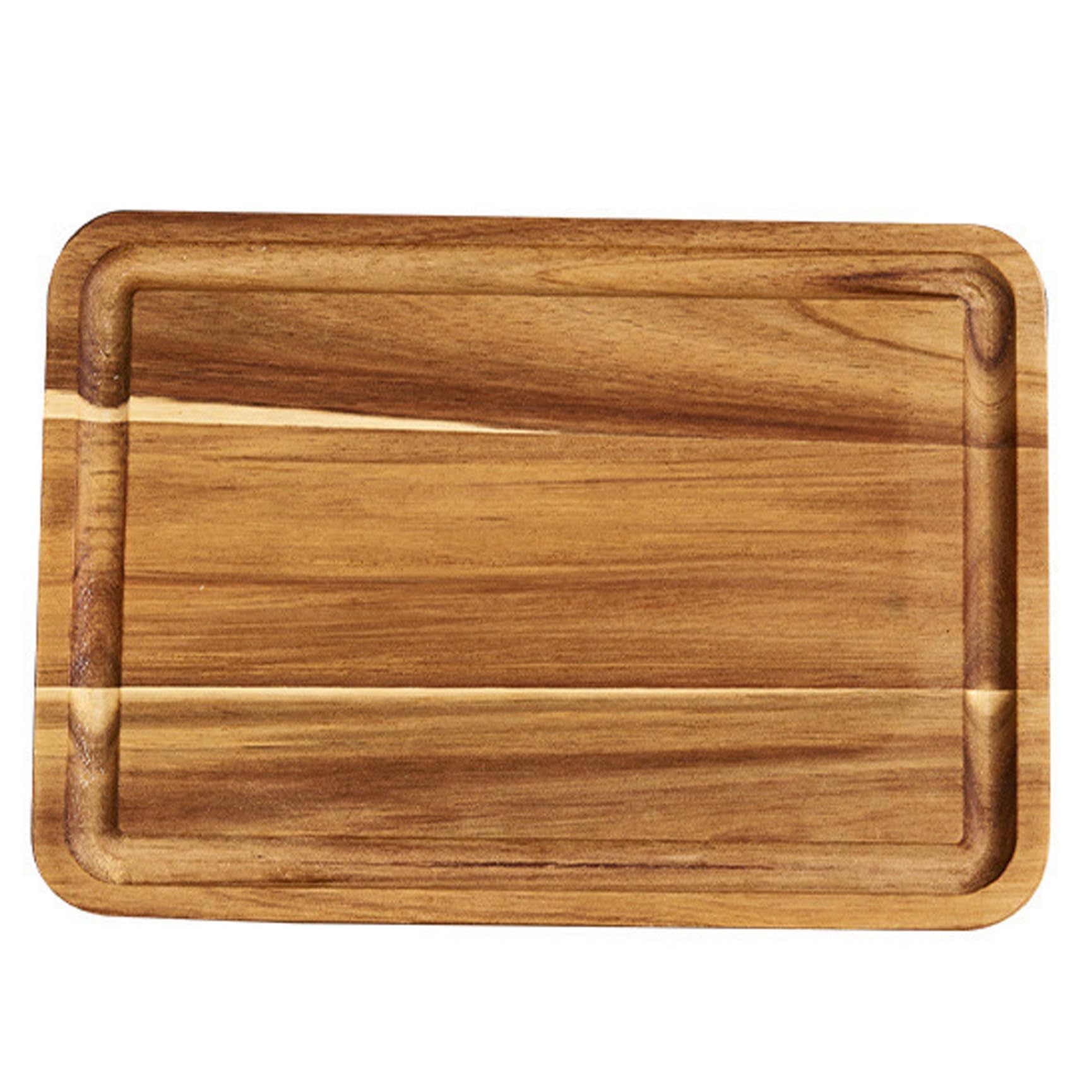 Planche à découper en bois naturel 12x8 pouces avec rainure