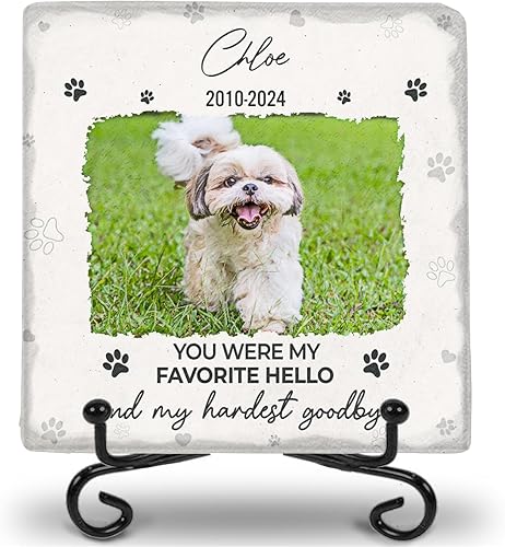 Pawfect House Piedra conmemorativa You were My Favorite Hello Dog, regalos conmemorativos para perros por pérdida de perro, piedras conmemorativas