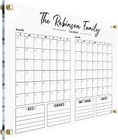 Vista 1 de DOUBLE MONTH Wall Calendar - Personalized Planner 2026 Two Month Planner Family Calendar 2026 Calendar w Marker, New Home Gift, Housewarming Gift
