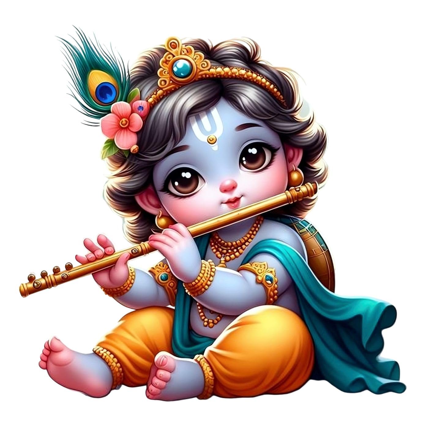 Little Krishna with Flute, Wall Sticker,Krishna Wall Sticker,Wall Stickers Krishna,Wall Stickers for Living Room,Multicolor, 48 cm x 46 cm,Pack of 1 (B0DB8871WR) Amazon Price History, Amazon Price Tracker