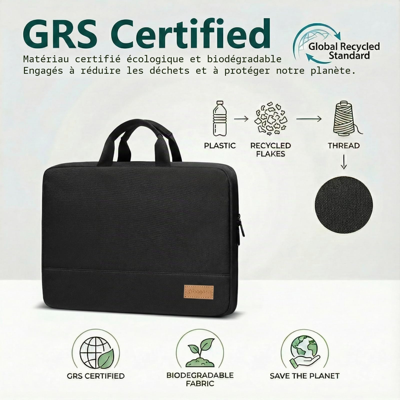 Housse pour Ordinateur Portable 15,6 17,3 14 13,3 12,3 Pouce Sacoche TSA Étanche 4 Couches Protection Sac de Transport PC