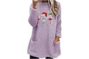 Women's Loose Casual Crew Neck Wishlist Sweatshirt