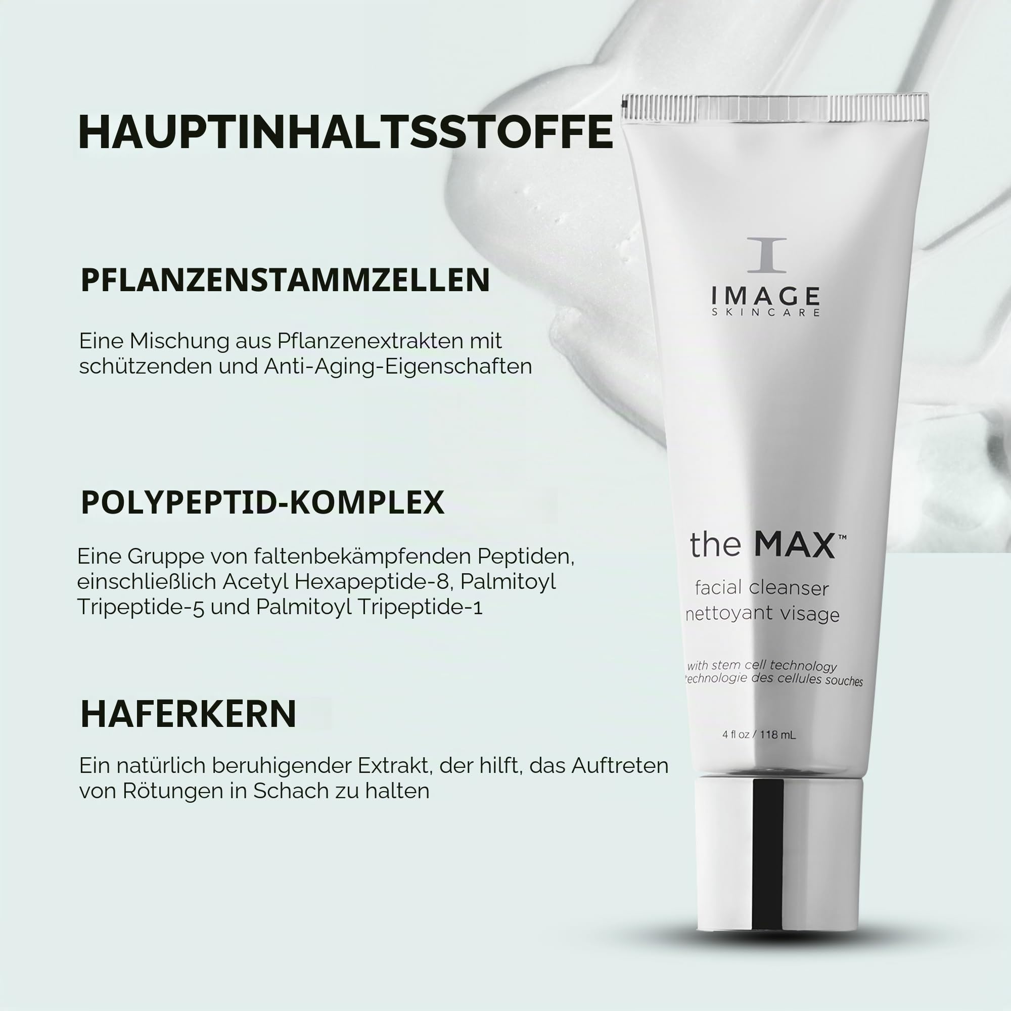 Image Skincare The Max Facial Cleanser 118 ml – Reinigungsschaum für sensible, empfindliche Haut – Gesichtsreinigung, Waschgel