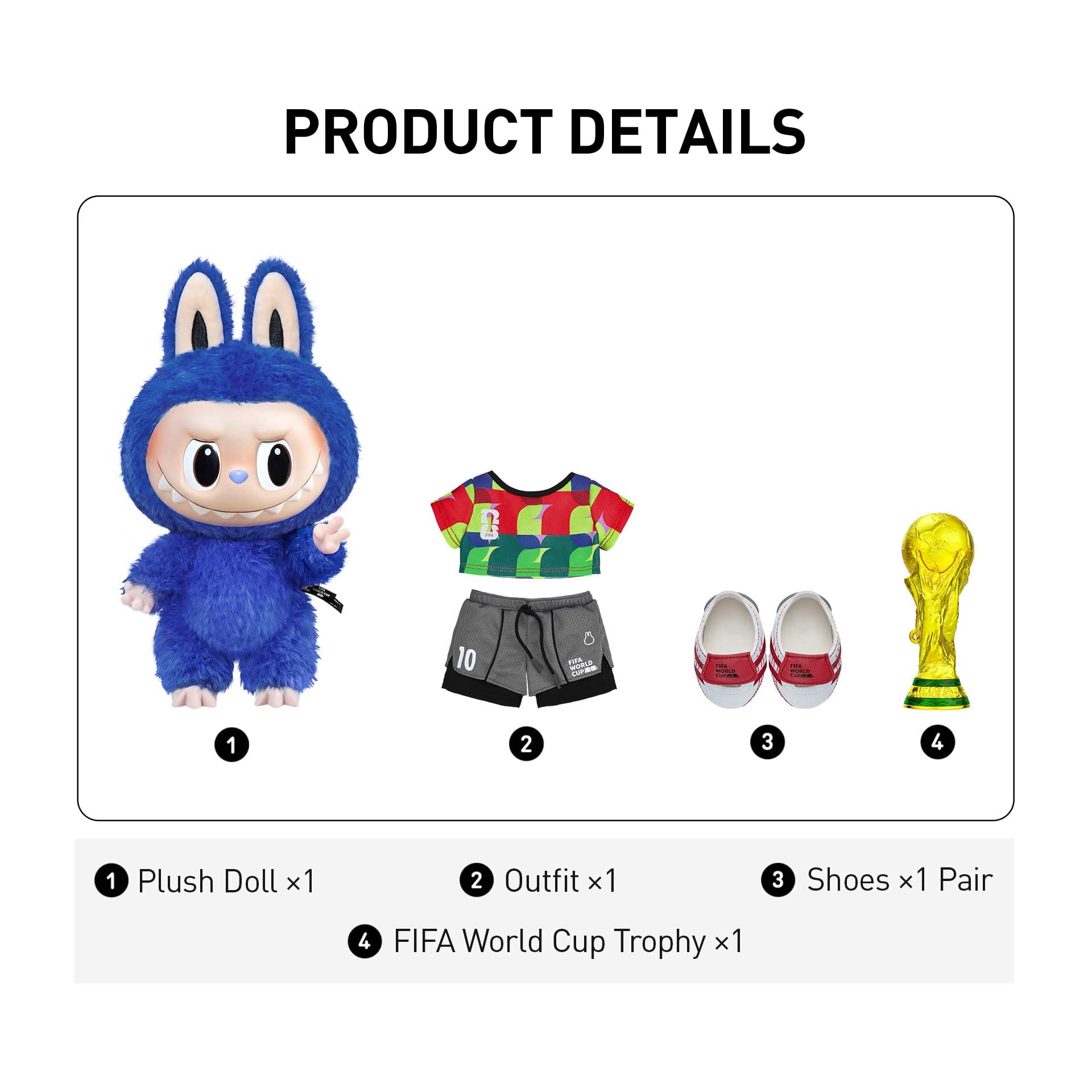 POP MART THE Monsters × FIFA Series - Catch the Win Vinyl Plush Doll Big Labubu with FIFA World Cup 2026 Clothes, Gift for Sports Fans, Teenager, Adults, 38.0 cm Height