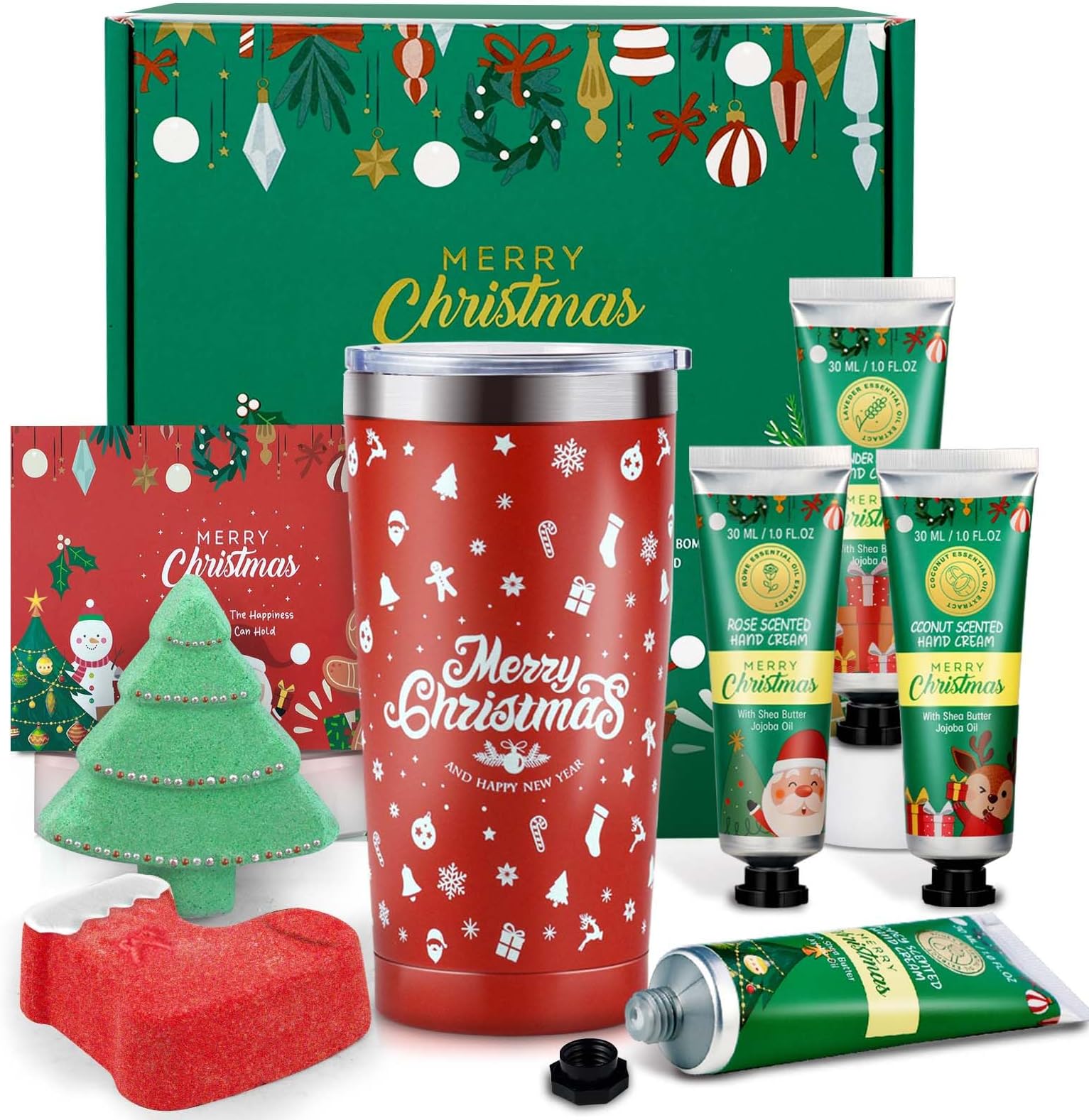 Amazon.com : Christmas Spa Gift Basket Set for Women - Bath and Body ...