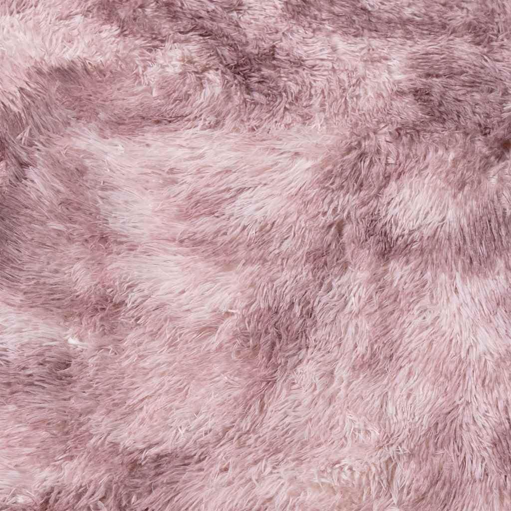 Tapis Shaggy à Poils Longs NAVARRA Rose poudré, 240 x 240 cm, 100 pour Cent Polyester, Dessous antidérapant, pour Salon Chambre Bureau, Moelleux au Sol