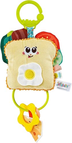 Jollybaby Juguete de vibración para bebé, juguetes sensoriales colgantes para asiento de automóvil, cochecito, cuna y gimnasio de juegos, con