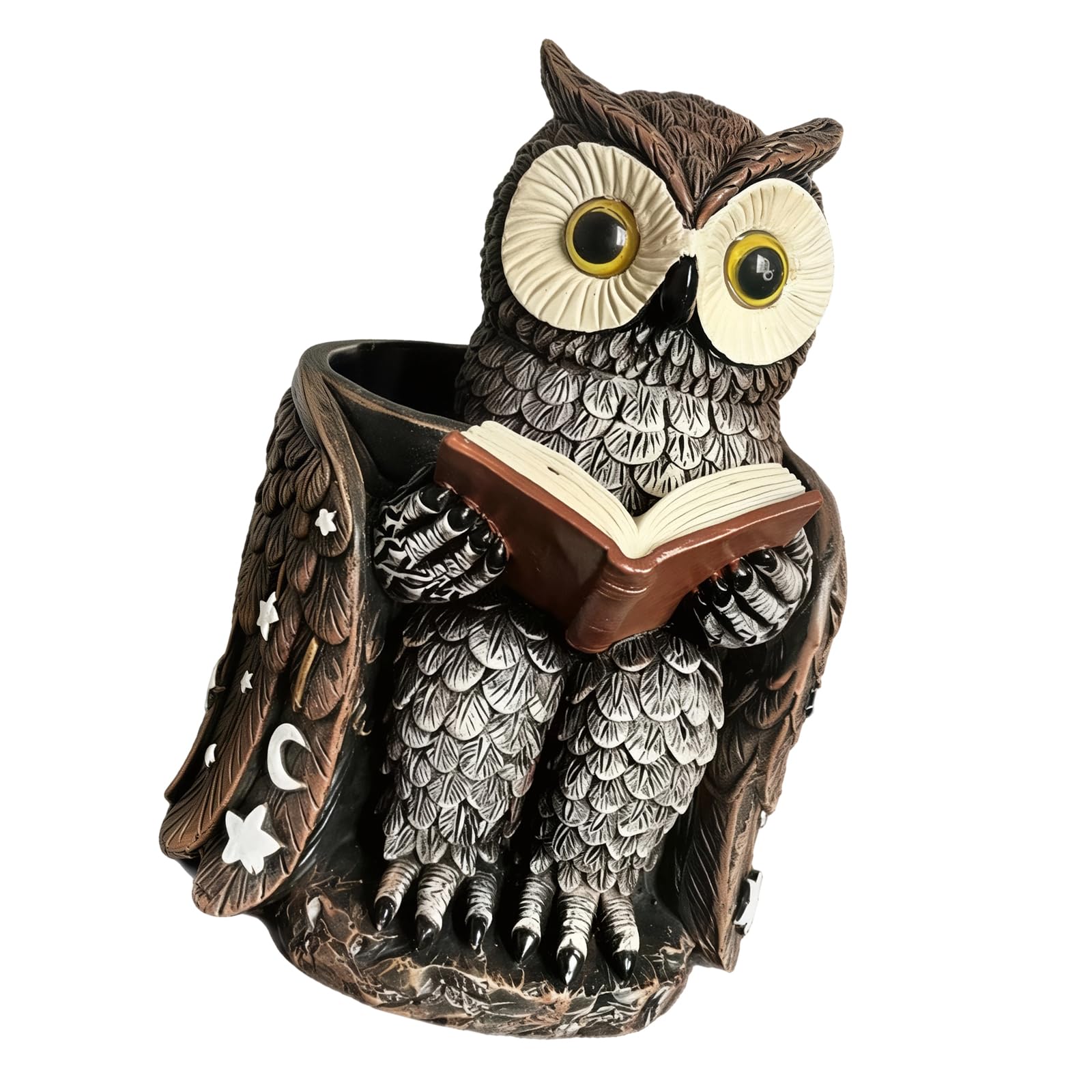 GMBYLBY Owl Pen Holder for Desk Unique Pencil Holder Cup Pencil Holders Desktop Organizers Funny Desk Accessories Decorations Owl Pen for