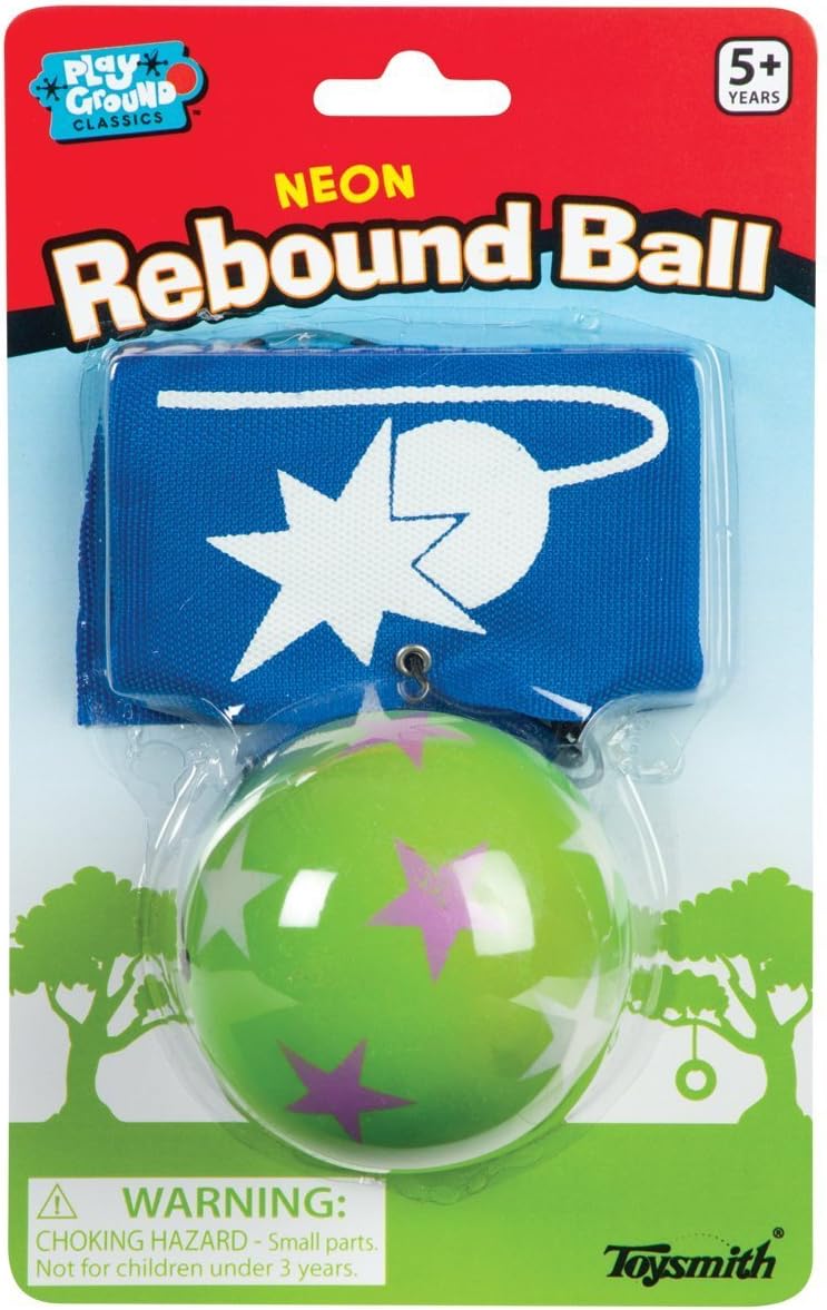Toysmith Neon Rebound Ball, Assorted Colors (Packaging May Vary)