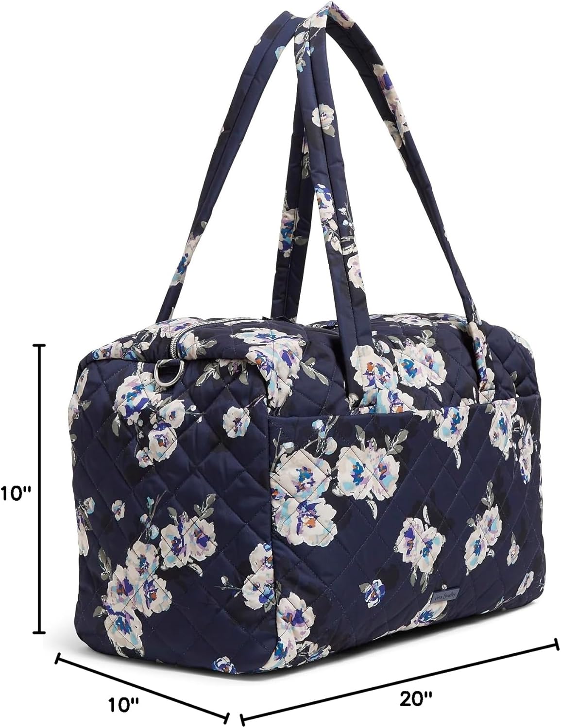 Performance Twill Medium Travel Duffle Bag, Blooms and Branches Navy - Image 9