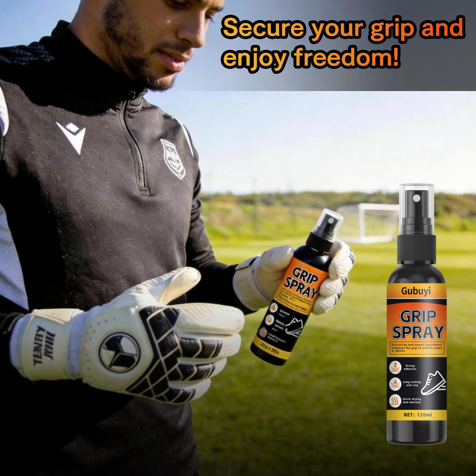 120ml Spray Antidérapant pour Chaussures de Basket-Ball, Performance Enhancer Anti Slip, Spray Antidérapant Boosts, Améliore la Traction des Chaussures, pour Plus de Performance