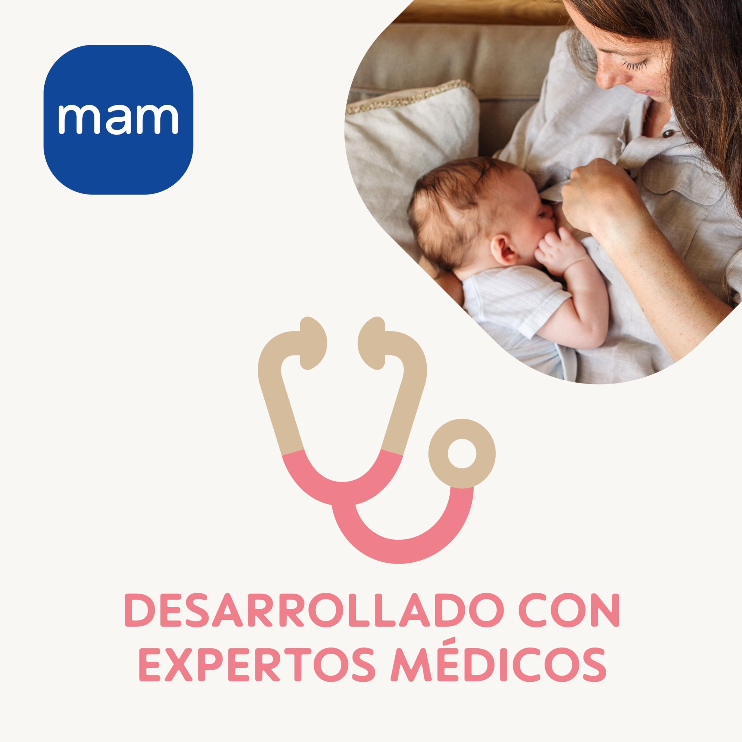 MAM Pezonera de Silicona SkinSoft, para la Irritación, Fácilmente Adaptable, Gran Aceptación y Agradable para la Piel del Bebé, Fácil de Limpiar y Sistema de Autoesterilización, Pack 2 uds, Talla M