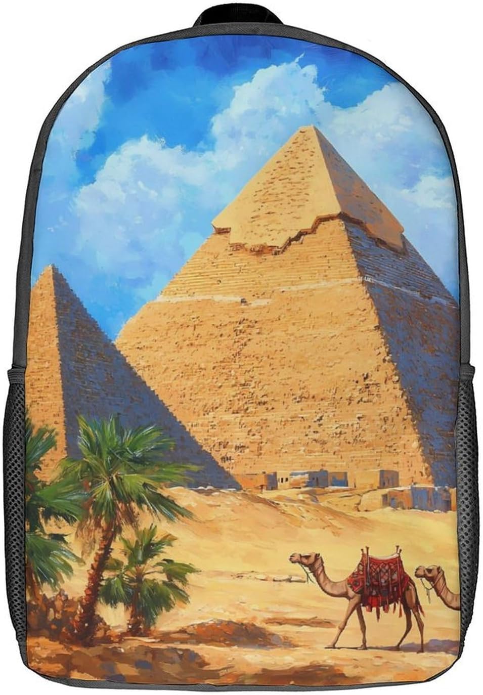 Camel Laptop Backpack for Men Women 17 Inch Shoulder Bag Travel Daypack