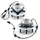 Front 4WD/AWD Wheel Hub and Bearing Assembly for 4x4 Chevy Silverado Tahoe Avalanche Suburban Express 1500 GMC Sierra Yukon Savana Cadillac Escalade Wheel Hub Bearing with ABS & 6-Lug 515036 2 Pack