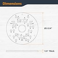 Vista 3 de POWERTEC Placa Base para Router de Acrílico de 5-3/4 pulgadas con tornillos y agujeros preperforados para routers de corte y inmersión, placa