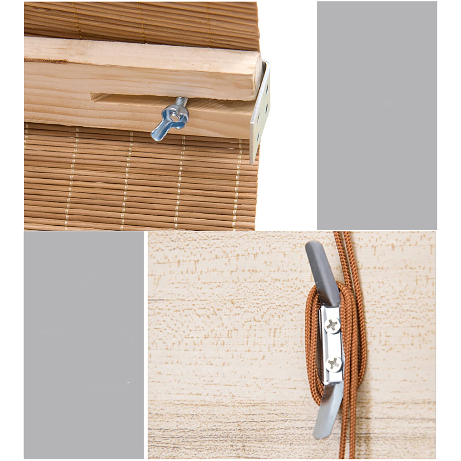 Bamboe roll-up, bamboe blinds, rolgordijnen, zonneschermen, ademend, ventilatie, anti-uv, lichte filtering, privacy, voor patio, kantoor, slaapkamer, woondecoratie,W120xH180cm/48x71in