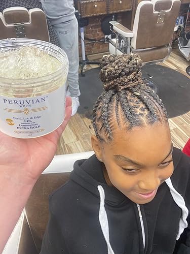 Miniatura 8 de Peruvian white Gel de trenza, localización y borde extra para cabello relajado y natural, 16 onzas (vinagre de sidra de manzana)