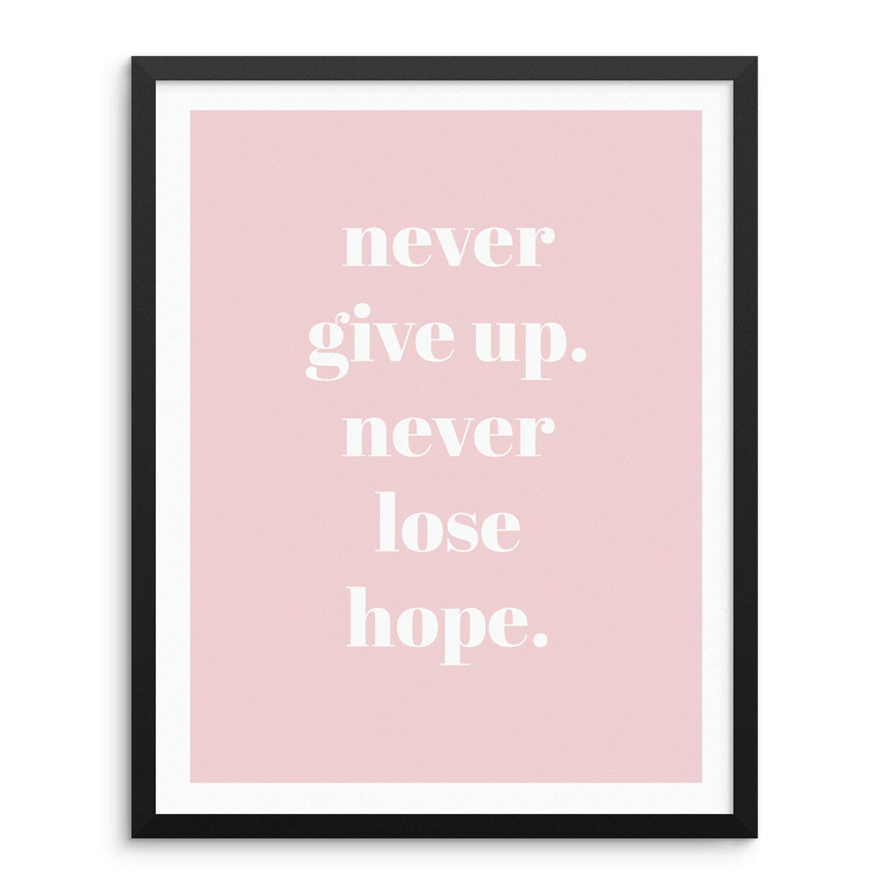 Inspirational Motivational Quote Wall Decor Art Print Poster - Never Give  Up Never Lose Hope -UNFRAMED- Fashion