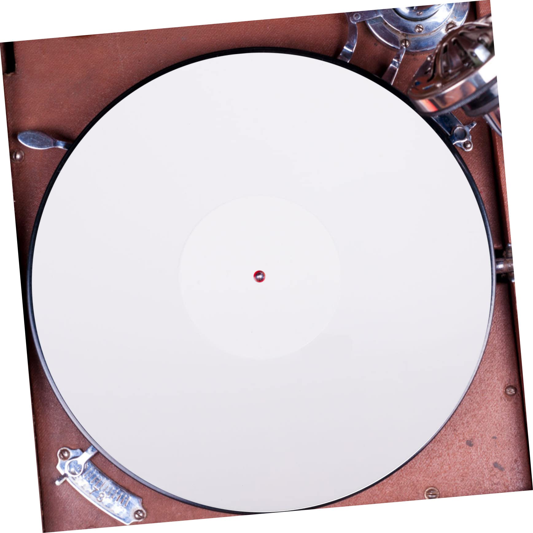Homoyoyo 1pezzi Tappetino Protettivo per Dischi in Vinile Bianco Accessorio per Giradischi Riduce Vibrazioni e Urti Aumenta Aderenza