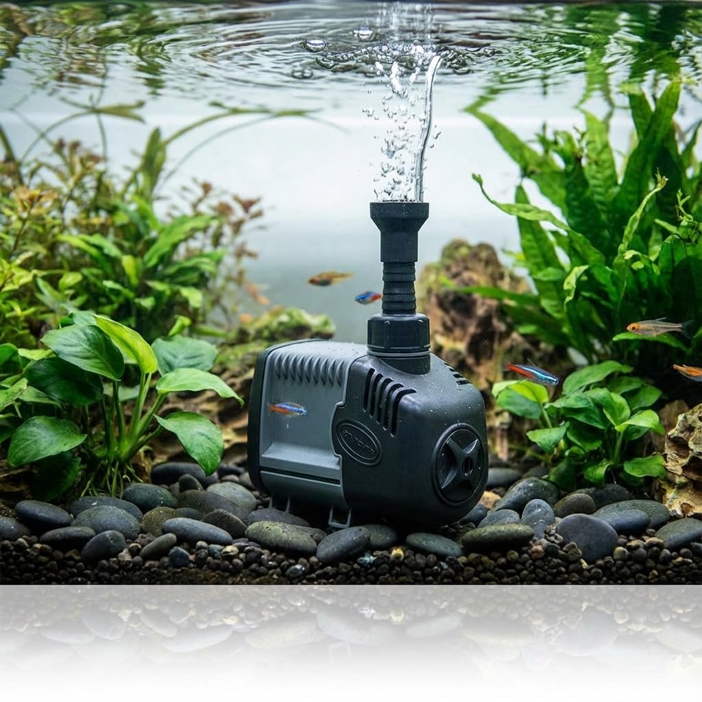 Suinga Bomba de Agua Syncra Silent 2150 L/h Máxima elevación 2m | Bomba de Acuario Estanque Pecera Silenciosa | Mini Bomba de Agua Sumergible