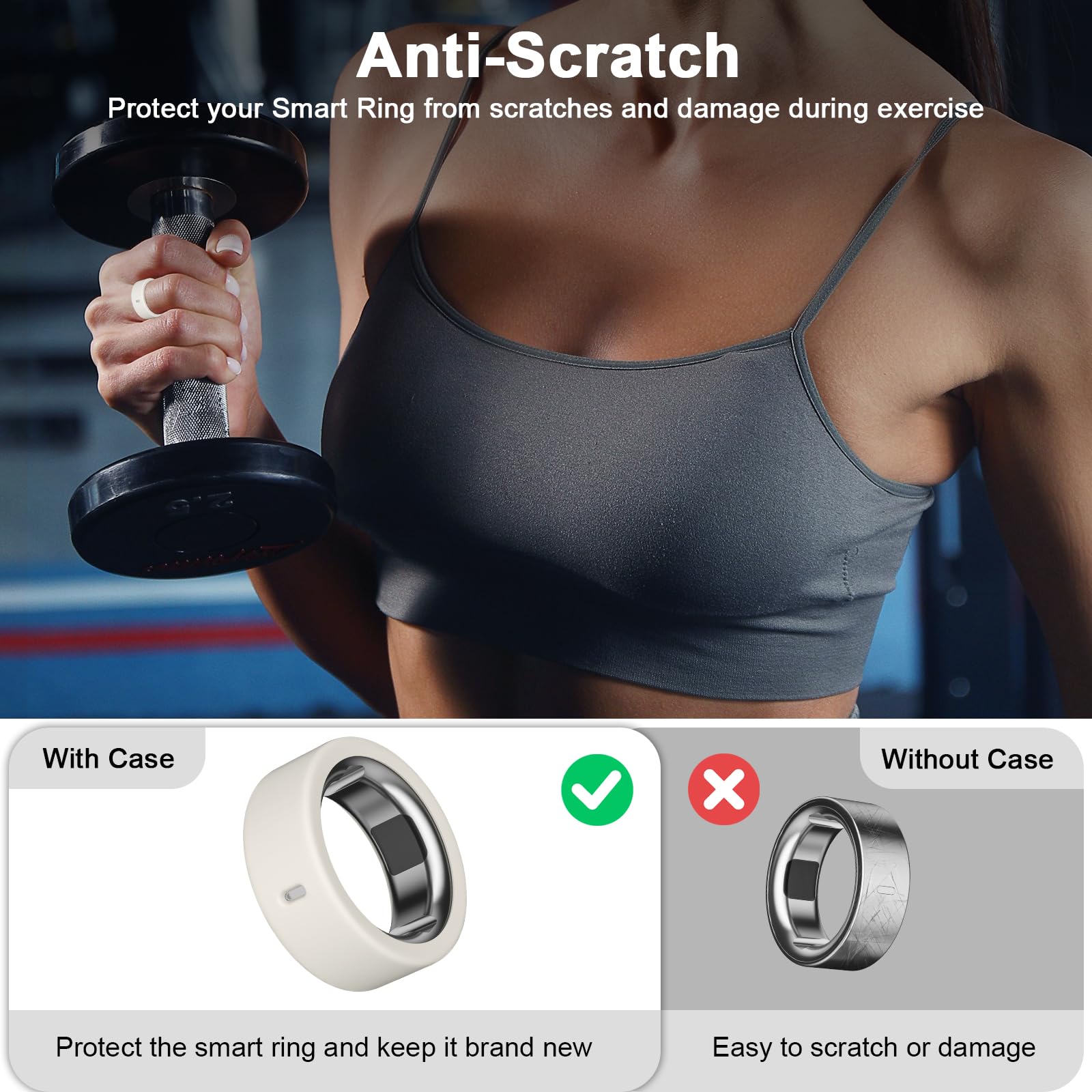 8 Pack Rings Cover Compatible with Oura Ring Gen 4/4 Ceramic/Gen 3/Ultrahuman Ring, Surport Charging with Cover on - Image 4