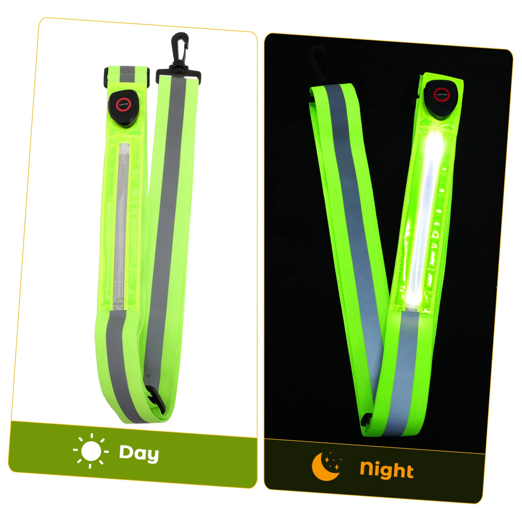 BESPORTBLE 3pièces Réfléchissante LED Rechargeable pour Course Sangle Ajustable Et Haute Visibilité pour Jogging Et Cyclisme