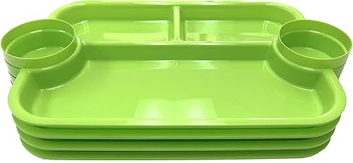 Miniatura 8 de Bandeja para servir alimentos - Diseño innovador - Fabricado en Estados Unidos (paquete de 4, negro)