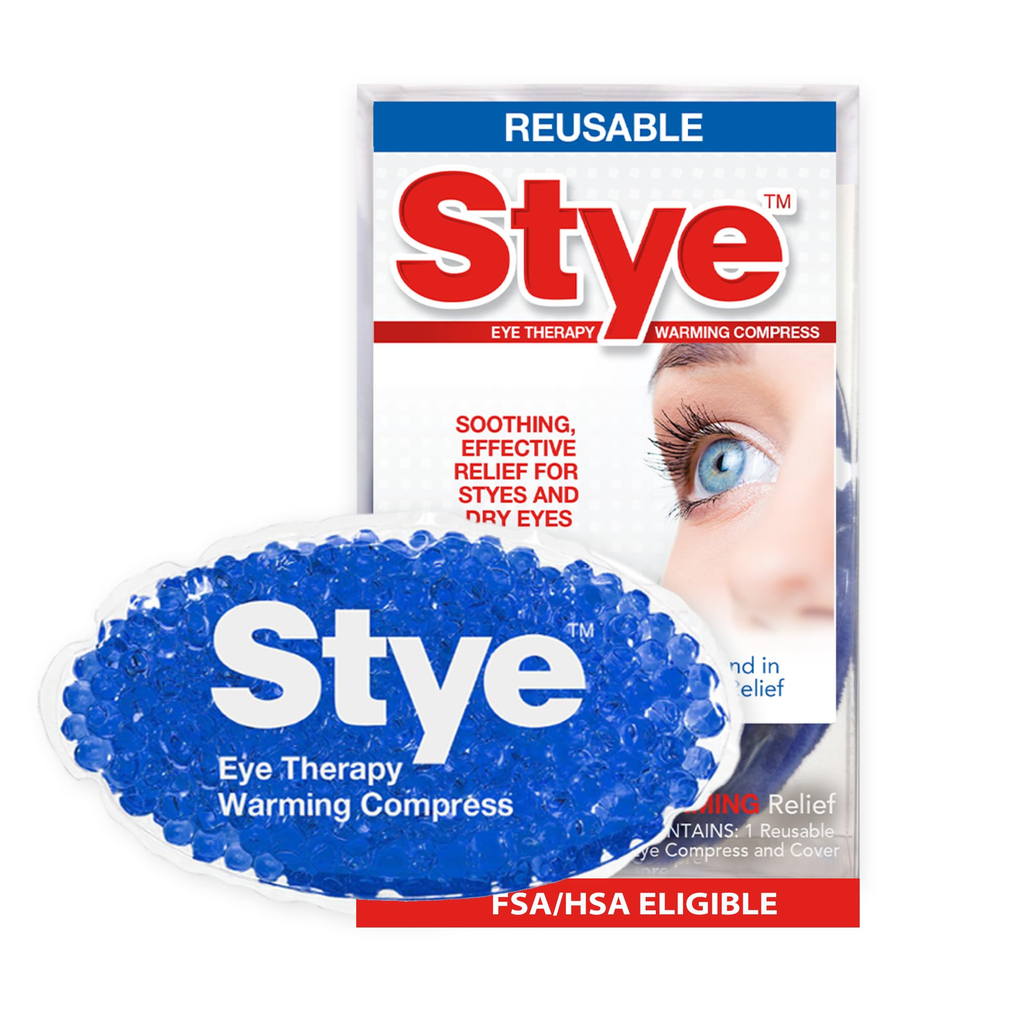 Stye Eye Therapy Reusable Warming Compress, Relief for Styes and Dry Eyes, Reusable