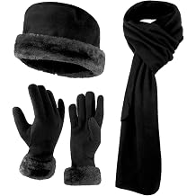 Women's Warm Fleece Winter - Women's Hat and Glove Set + Hats Gloves Scarves for Women