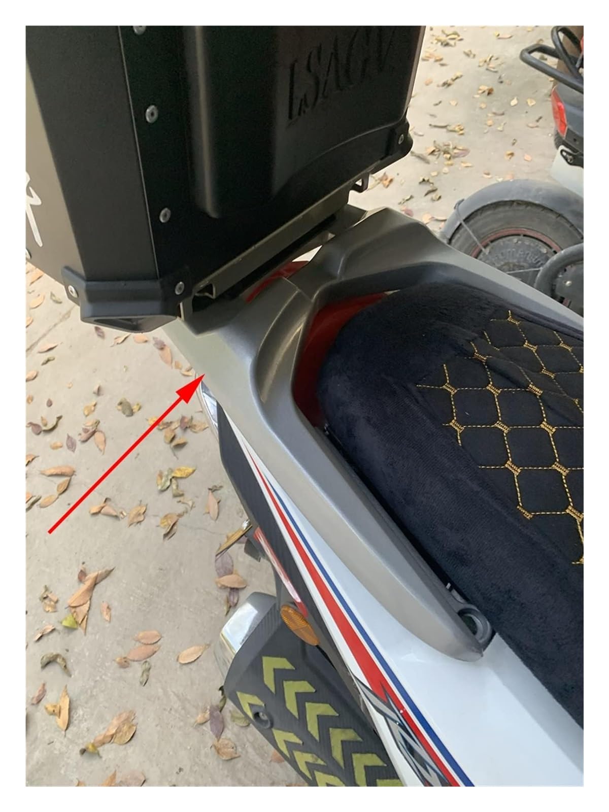 para RX125 RX 125 Fi Portaequipajes Trasero Accesorios para Motocicleta Estante Caja Trasera Soporte Baúl Apoyabrazos Portapacchi Moto(Silver)