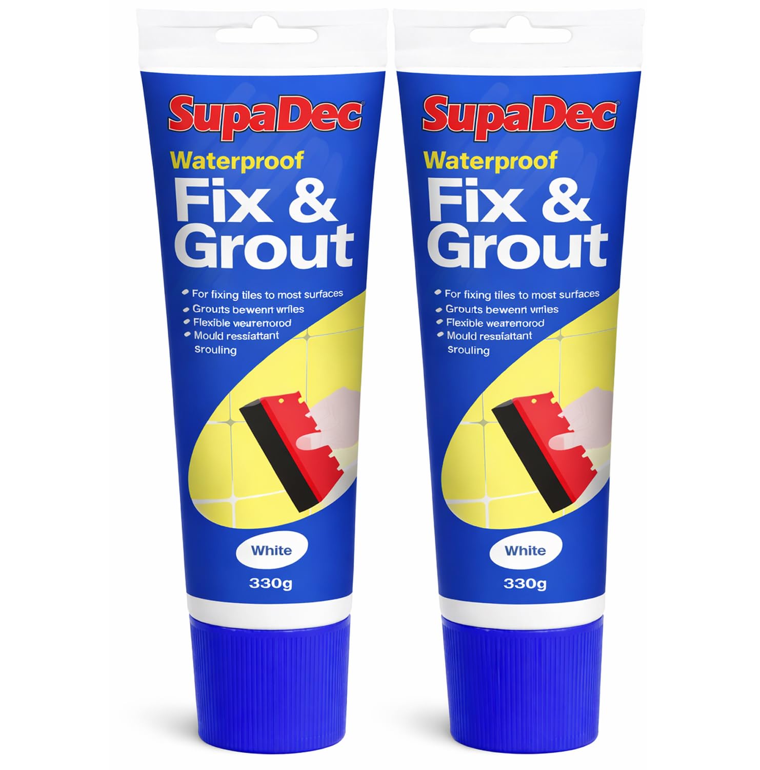Waterproof Fix & Grout 330g – Pack of 2 | Ready Mixed Repair Paste for Tiles, Grout & Joints | Water Resistant, Crack Filling, Easy Apply